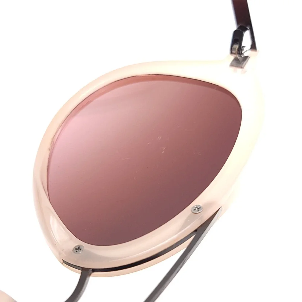 GUESS GF0310 Pink/Pink Gunmetal Womens Sunglasses Metal Plastic Mirror Lense‎